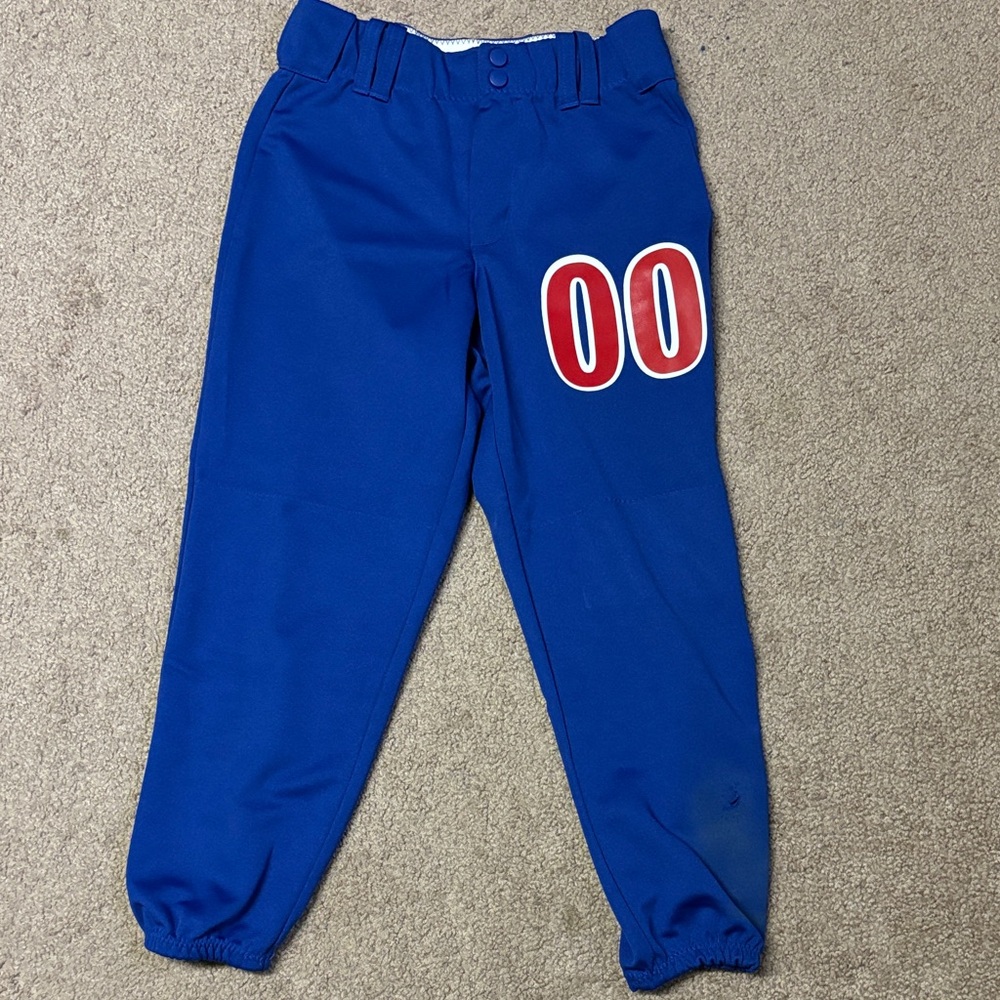 Women’s Royal Blue Intensity Softball Pants with #00 ~ Size Small